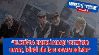 ELAZIĞ'DA EMEKLİ MAAŞI YETMİYOR HAYAT İKİNCİ BİR İŞLE DEVAM EDİYOR