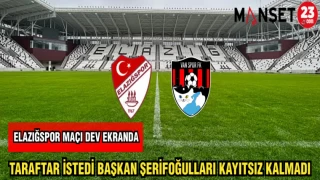 ELAZIĞSPOR MAÇI DEV EKRANDA TARAFTAR İSTEDİ BAŞKAN ŞERİFOĞULLARI KAYITSIZ KALMADI