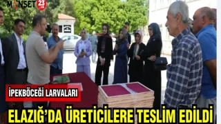 İPEKBÖCEĞİ LARVALARI ELAZIĞ'DA ÜRETİCELERE TESLİM EDİLDİ