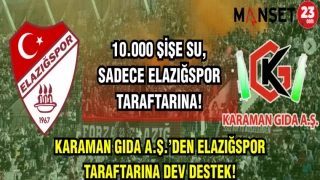 KARAMAN GIDA A.Ş.’DEN ELAZIĞSPOR TARAFTARINA DEV DESTEK