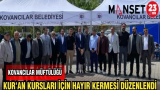 KOVANCILAR MÜFTÜLÜĞÜ KURAN KURSLARI İÇİN HAYIR KERMESİ DÜZENLEDİ