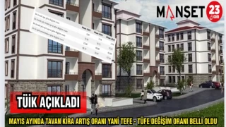 MAYIS AYINDA TAVAN KİRA ARTIŞ ORANI YANİ TEFE - TÜFE DEĞİŞİM ORANI BELLİ OLDU