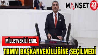 MİLLETVEKİLİ EROL TBMM BAŞKANVEKİLLİĞİNE SEÇİLMEDİ