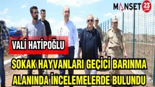 VALİ HATİPOĞLU SOKAK HAYVANLARI GEÇİCİ BARINMA ALANINDA İNCELEMELERDE BULUNDU