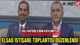 VALİ HATİPOĞLU'NUN KATILIMIYLA ELSAD İSTİŞARE TOPLANTISI DÜZENLENDİ