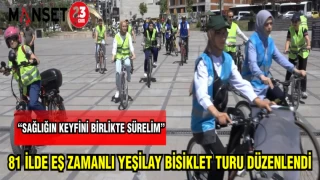 81 İLDE EŞ ZAMANLI YEŞİLAY BİSİKLET TURU DÜZENLENDİ