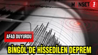 AFAD DUYURDU BİNGÖL'DE HİSSEDİLEN DEPREM