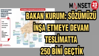 BAKAN KURUM: SÖZÜMÜZÜ İNŞA ETMEYE DEVAM TESLİMATTA 250 BİNİ GEÇTİK