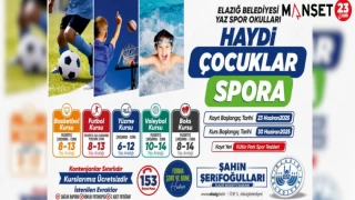 ELAZIĞ BELEDİYESİ'NDEN "HAYDİ ÇOCUKLAR SPORA" YAZ KURSLARI