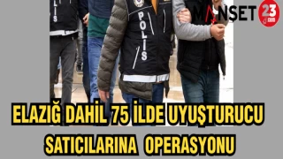 ELAZIĞ DAHİL 75 İLDE UYUŞTURUCU SATICILARINA OPERASYON