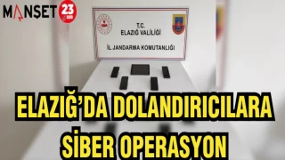 ELAZIĞ'DA DOLANDIRICILARA SİBER OPERASYON