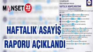 HAFTALIK ASAYİŞ RAPORU AÇIKLANDI
