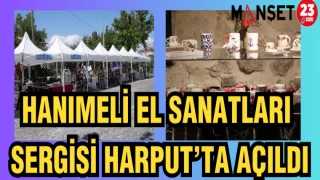 HANIMELİ EL SANATLARI SERGİSİ HARPUT'TA AÇILDI