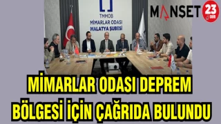 MİMARLAR ODASI DEPREM BÖLGESİ İÇİN ÇAĞRIDA BULUNDU