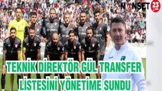 TEKNİK DİREKTÖR GÜL TRANSFER LİSTESİNİ YÖNETİME SUNDU