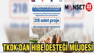 TKDK'DAN HİBE DESTEĞİ MÜJDESİ