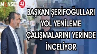 BAŞKAN ŞERİFOĞULLARI YOL YENİLEME ÇALIŞMALARINI YERİNDE İNCELİYOR