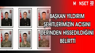 BAŞKAN YILDIRIM ŞEHİTLERİMİZİN ACISINI DERİNDEN HİSSEDİLDİĞİNİ BELİRTTİ