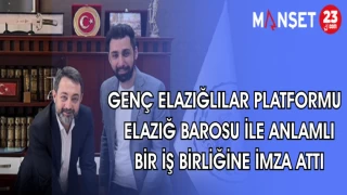 GENÇ ELAZIĞ'LILAR PLATFORMU ELAZIĞ BAROSU İLE ANLAMLI BİR İŞ BİRLİĞİNE İMZA ATTI