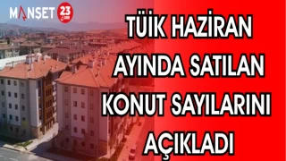 TÜİK HAZİRAN AYINDA SATILAN KONUT SAYILARINI AÇIKLADI