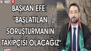 BAŞKAN EFE: "BAŞLATILAN SORUŞTURMANIN TAKİPÇİSİ OLACAĞIZ"