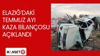 Elazığ’da temmuz ayı kaza bilançosu açıklandı