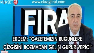 ERDEM: “GAZETEMİZİN BUGÜNLERE ÇİZGİSİNİ BOZMADAN GELİŞİ GURUR VERİCİ"