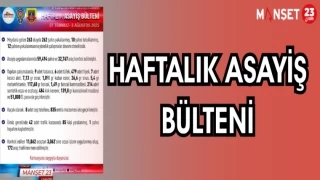 HAFTALIK ASAYİŞ BÜLTENİ