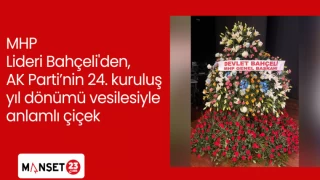 MHP Lideri Bahçeli'den, AK Parti’nin 24. kuruluş yıl dönümü vesilesiyle anlamlı çiçek