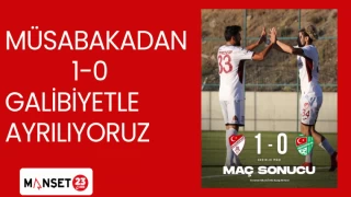Müsabakadan 1-0 galibiyetle ayrılıyoruz
