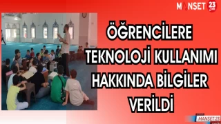 ÖĞRENCİLERE TEKNOLOJİ KULLANIMI HAKKINDA BİLGİLER VERİLDİ
