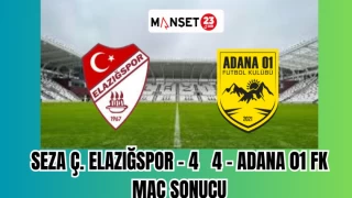 SEZA Ç. ELAZIĞSPOR -4 4- ADANA 01 FK MAÇ SONUCU