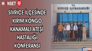 SİVRİCE İLÇESİNDE KIRIM KONGO KANAMALI ATEŞİ HASTALIĞI KONFERANSI