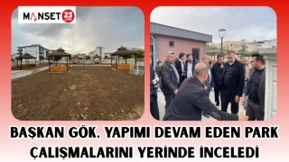Başkan Gök, yapımı devam eden park çalışmalarını yerinde inceledi