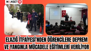Elazığ İtfaiyesi’nden Öğrencilere Deprem Ve Yangınla Mücadele Eğitimleri Veriliyor