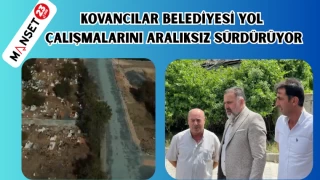 KOVANCILAR BELEDİYESİ YOL ÇALIŞMALARINI ARALIKSIZ SÜRDÜRÜYOR