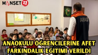 Anaokulu öğrencilerine afet farkındalık eğitimi verildi