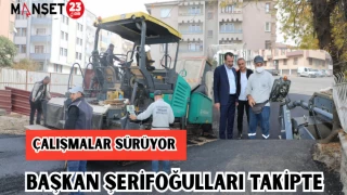ÇALIŞMALAR SÜRÜYOR, BAŞKAN ŞERRİFOĞULLARI TAKİPTE