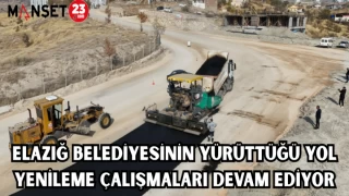 Elazığ Belediyesi’nin Yürüttüğü Yol Yenileme Çalışmaları Devam Ediyor