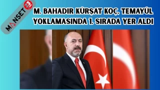M. BAHADIR KÜRŞAT KOÇ TEMAYÜL YOKLAMASINDA 1.SIRADA YER ALDI