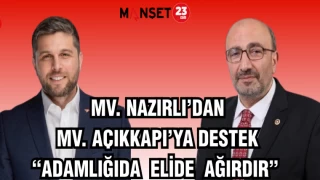 MV. NAZIRLI'DAN MV.AÇIKKAPIYA DESTEK "ADAMLIĞIDA ELİDE AĞIRDIR"