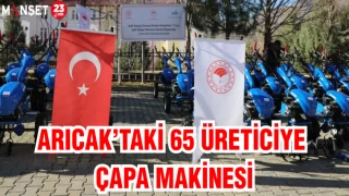 Arıcak’taki 65 üreticiye çapa makinesi