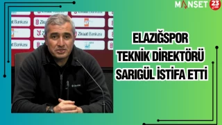 Elazığspor Teknik Direktörü Sarıgül istifa etti.