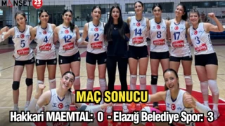 Hakkari MAEMTAL: 0 – Elazığ Belediye Spor: 3 MAÇ SONUCU