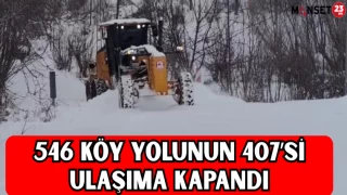 546 Köy yolunun 407’si ulaşıma kapandı
