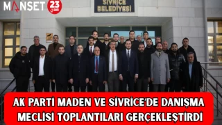 AK Parti Maden ve Sivrice’de Danışma Meclisi Toplantıları Gerçekleştirdi