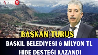 BAŞKAN TURUS, Baskil Belediyesi 8 Milyon TL Hibe Desteği Kazandı