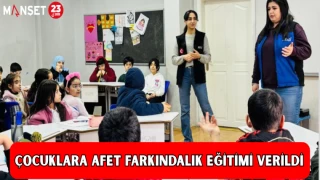 Çocuklara Afet Farkındalık Eğİtimi Verildi