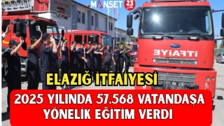 Elazığ İtfaiyesi, 2025 Yılında 57.568 Vatandaşa Yönelik Eğitim Verdi