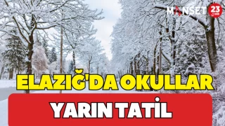 Elazığ'da Okullar 2 Ocak Cuma Günü Tatil Edildi